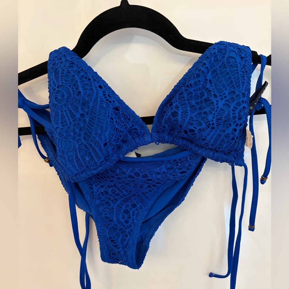 Ralph Lauren Vibrant Blue Crochet Swimwear